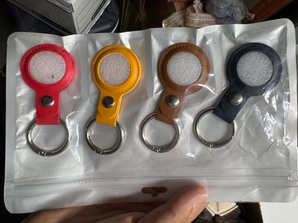 AirTag Leather Keychain Protective Holder 4-Pack